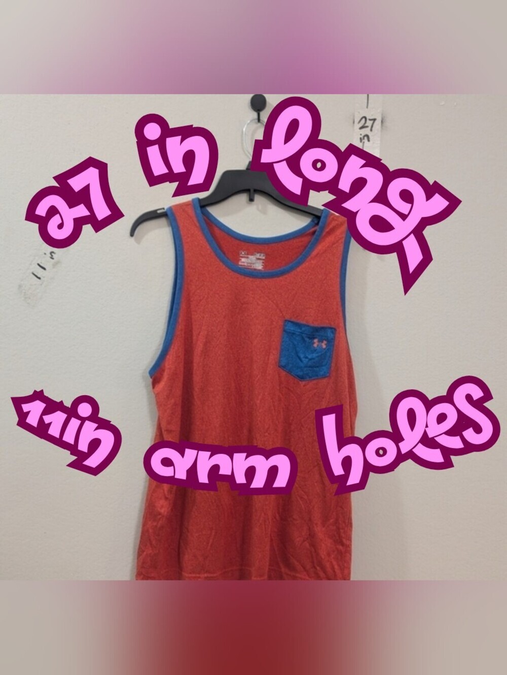 Under Armour Red and Blue Athletic Top
